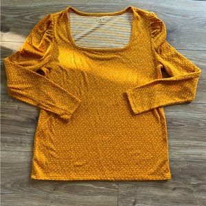 Loft Outlet Mustard Colored top.